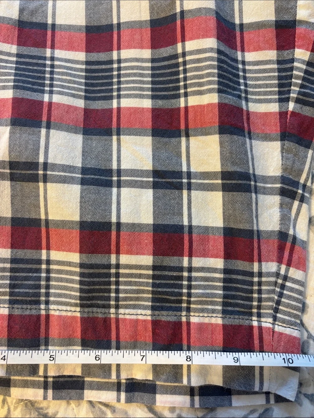Polo by Ralph Lauren Red, Navy & White Plaid Flat Front Shorts Men’s Size 34